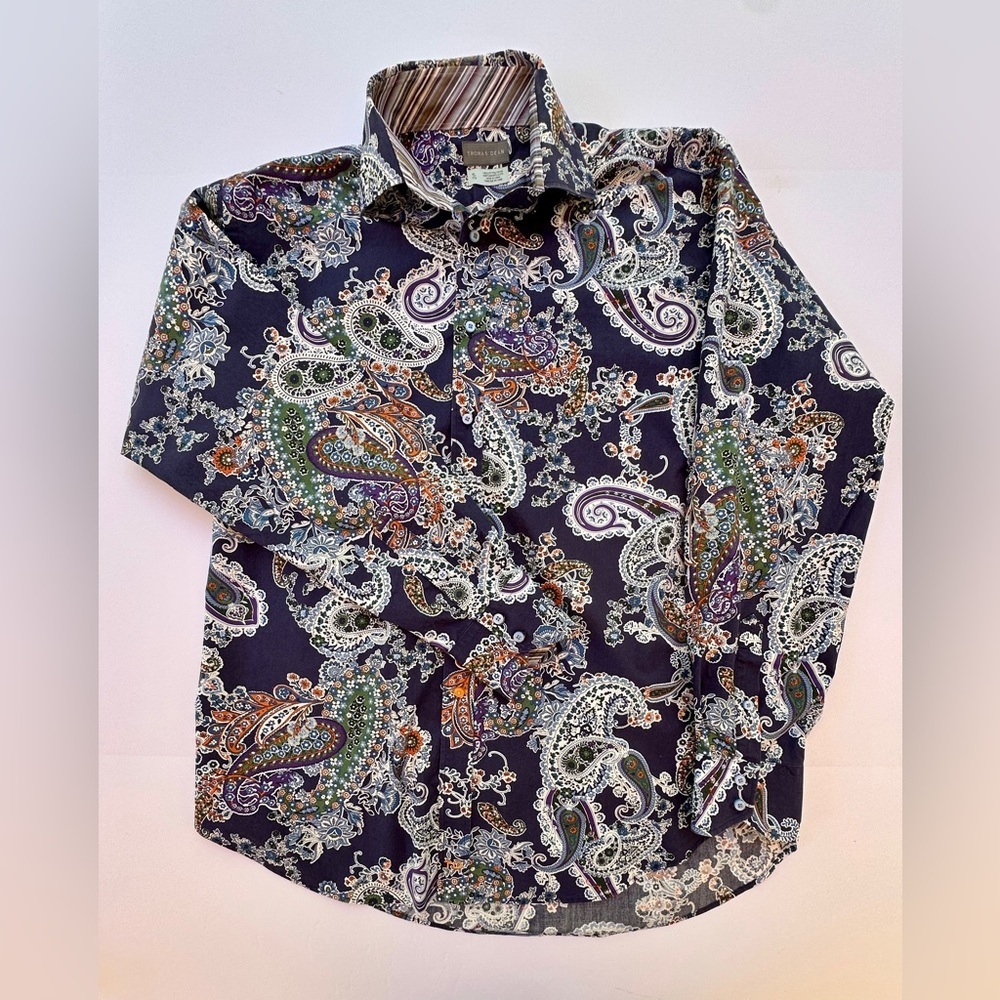 Men’s Thomas Dean Long Sleeved Paisley Shirt
Size XL​​